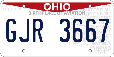 OH license plate GJR3667