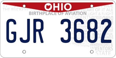OH license plate GJR3682