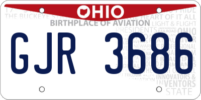 OH license plate GJR3686