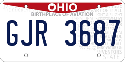 OH license plate GJR3687