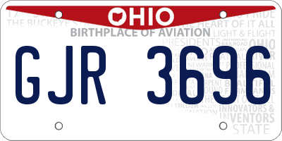 OH license plate GJR3696