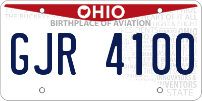 OH license plate GJR4100
