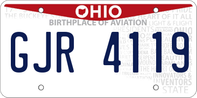OH license plate GJR4119