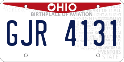 OH license plate GJR4131