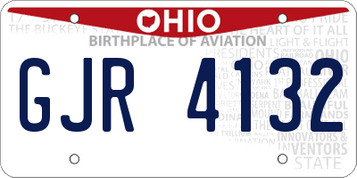 OH license plate GJR4132