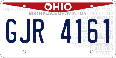 OH license plate GJR4161