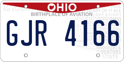 OH license plate GJR4166