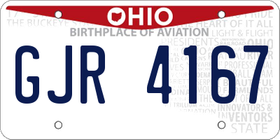 OH license plate GJR4167