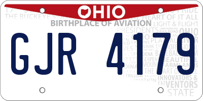 OH license plate GJR4179
