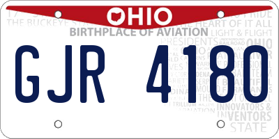 OH license plate GJR4180