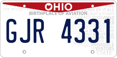 OH license plate GJR4331