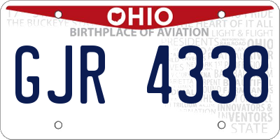 OH license plate GJR4338