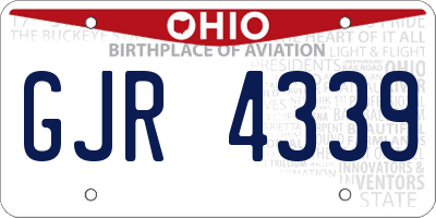 OH license plate GJR4339