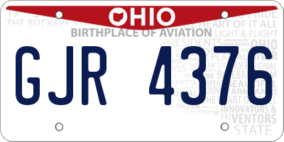 OH license plate GJR4376