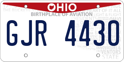 OH license plate GJR4430