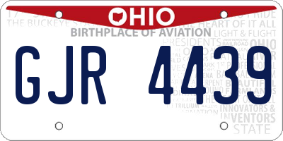 OH license plate GJR4439