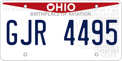 OH license plate GJR4495
