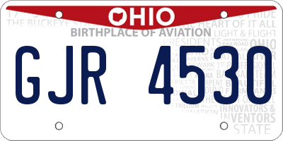 OH license plate GJR4530