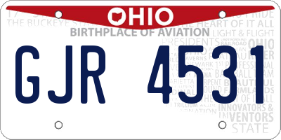 OH license plate GJR4531