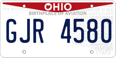 OH license plate GJR4580