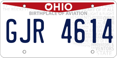 OH license plate GJR4614