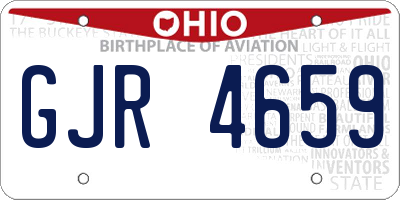 OH license plate GJR4659