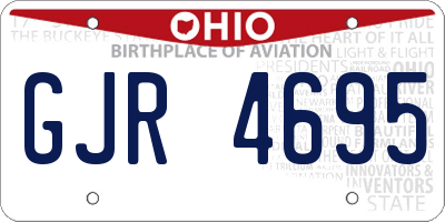 OH license plate GJR4695