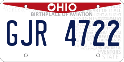 OH license plate GJR4722