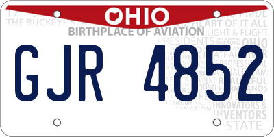 OH license plate GJR4852