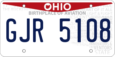 OH license plate GJR5108