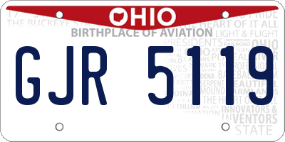 OH license plate GJR5119