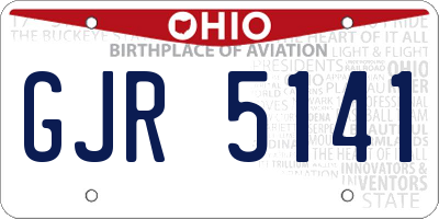 OH license plate GJR5141