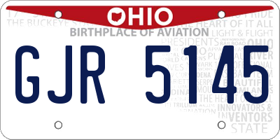 OH license plate GJR5145
