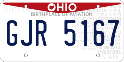 OH license plate GJR5167