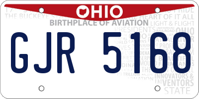 OH license plate GJR5168
