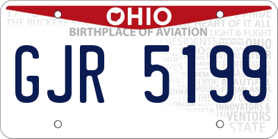 OH license plate GJR5199