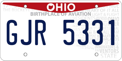 OH license plate GJR5331