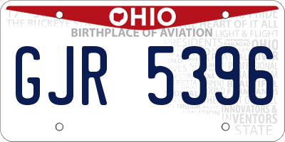 OH license plate GJR5396