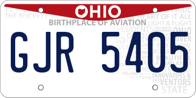 OH license plate GJR5405