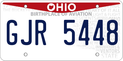OH license plate GJR5448