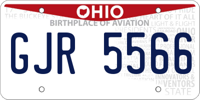 OH license plate GJR5566
