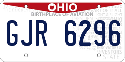 OH license plate GJR6296
