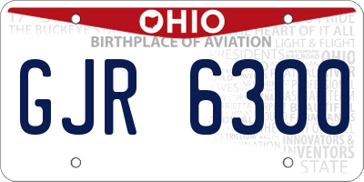 OH license plate GJR6300