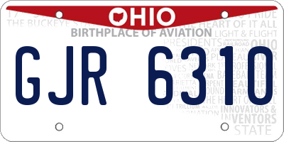 OH license plate GJR6310