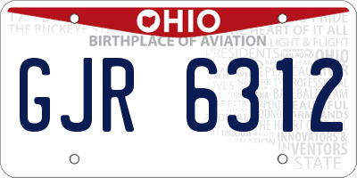 OH license plate GJR6312