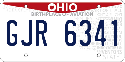 OH license plate GJR6341