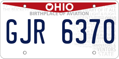 OH license plate GJR6370
