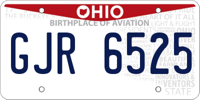 OH license plate GJR6525