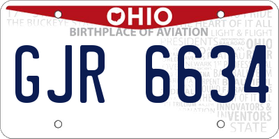 OH license plate GJR6634