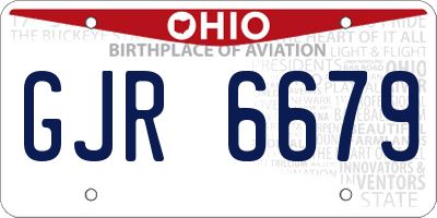 OH license plate GJR6679